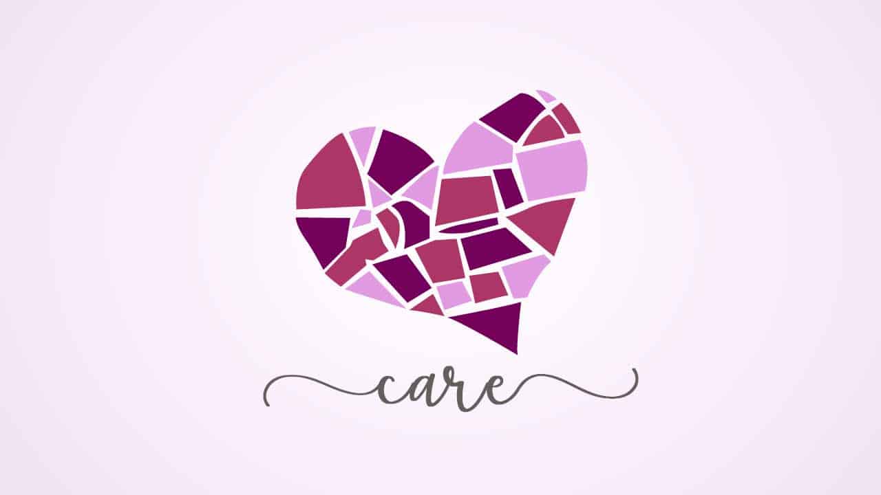 mosaic heart for new year care