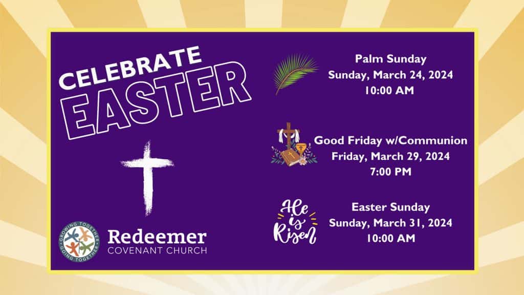 Mar 24-31: Why do we call it Holy Week? Come and find out what this season is all about!
